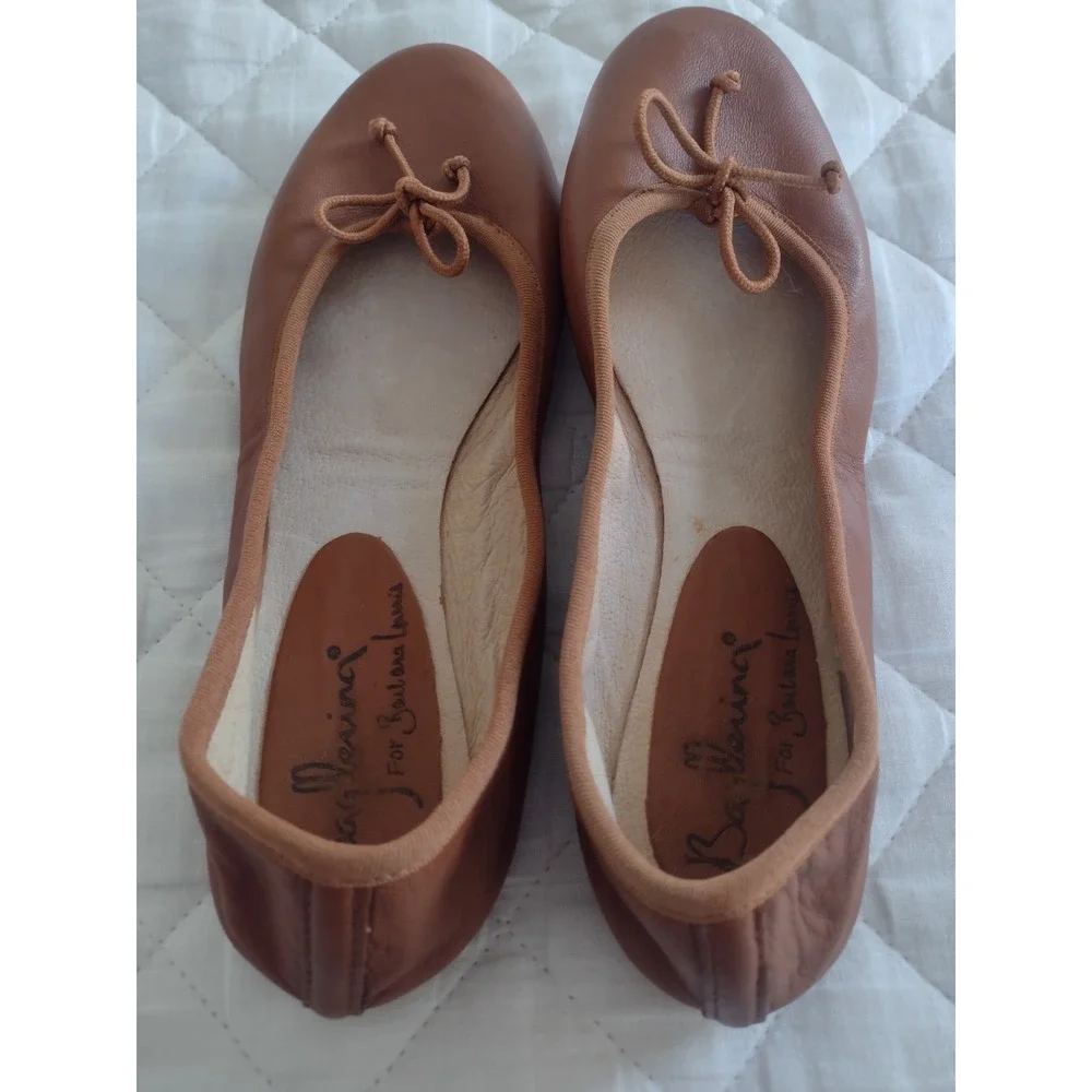 Bagllerina Travel Foldable Shoes BALLERINA Leather Ballet Flats Size 36 Paris